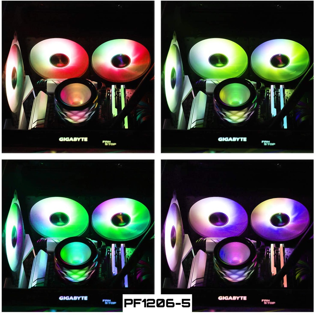 upHere 120mm Wireless 3-Pack RGB with Controller (PF1206-3)