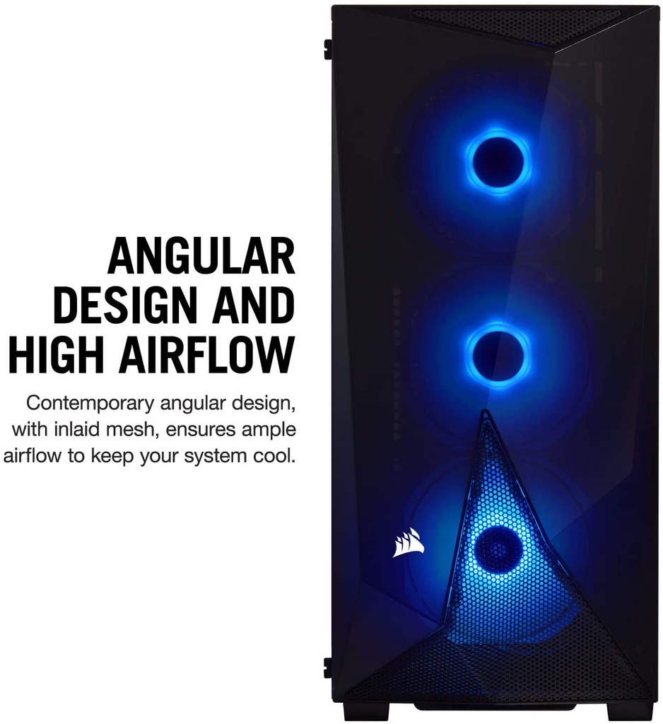 Corsair Carbide Series SPEC-DELTA RGB Mid-Tower ATX Gaming Case, Tempered Glass
