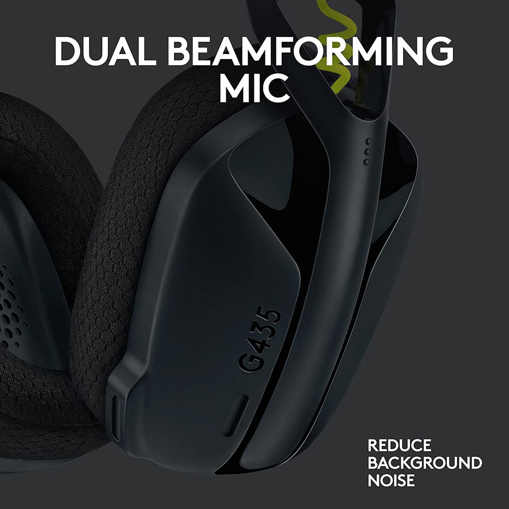 Logitech G435 Lightspeed - Bluetooth Wireless, Mic Integrado -Black