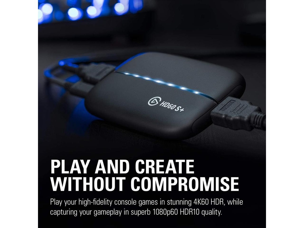 Elgato Game Capture HD60 S+ 1080p60 HDR10 Capture with 4K60 HDR10 Zero-lag passthrough