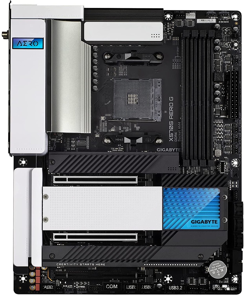 GIGABYTE X570S AERO G (AMD/ X570S/ Ryzen 5000/ ATX/PCIe 4.0/ SATA 20Gb/s/USB 3.2/ Motherboard)