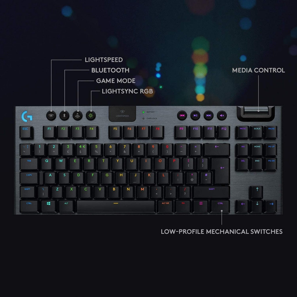 Logitech G915 TKL Tenkeyless Lightspeed Wireless RGB Mechanical