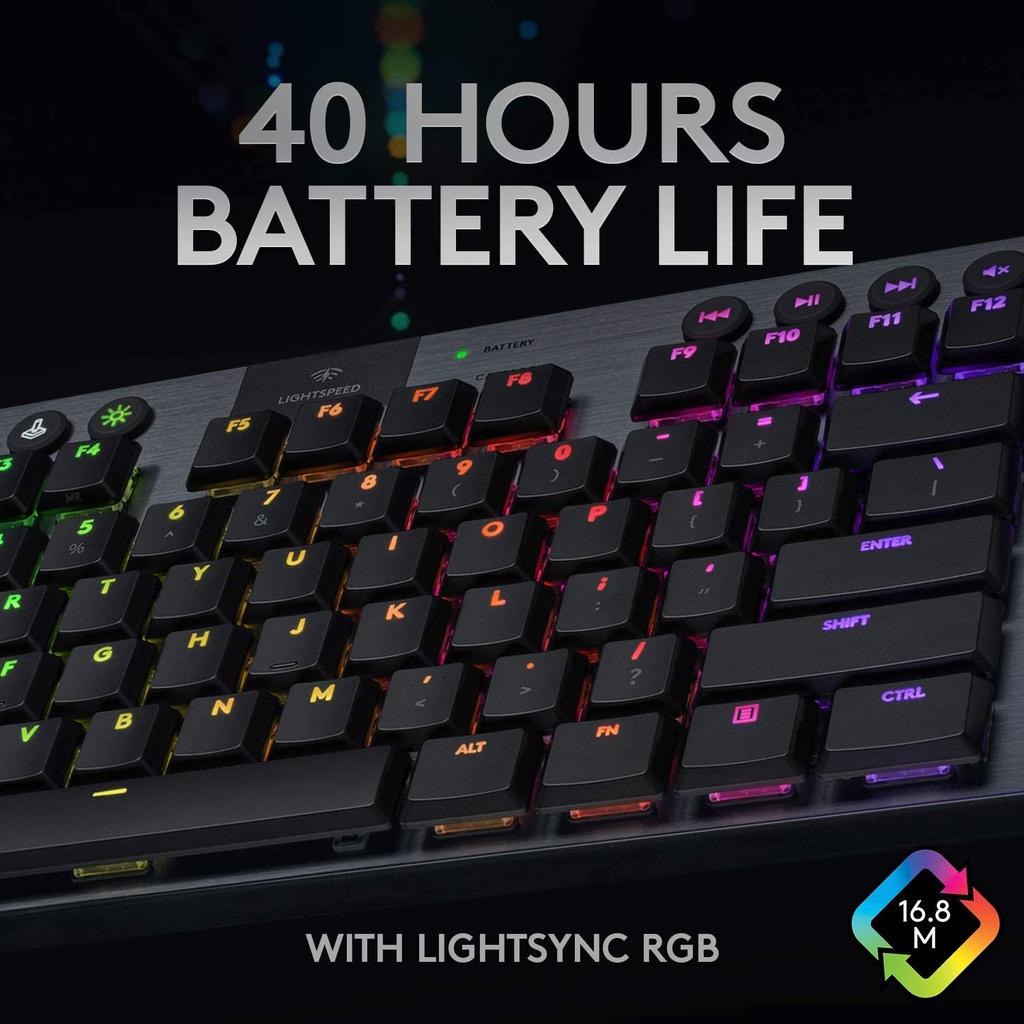 Logitech G915 TKL Tenkeyless Lightspeed Wireless RGB Mechanical