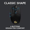 Logitech G203 LIGHTSYNC Wired Gaming Mouse - Black