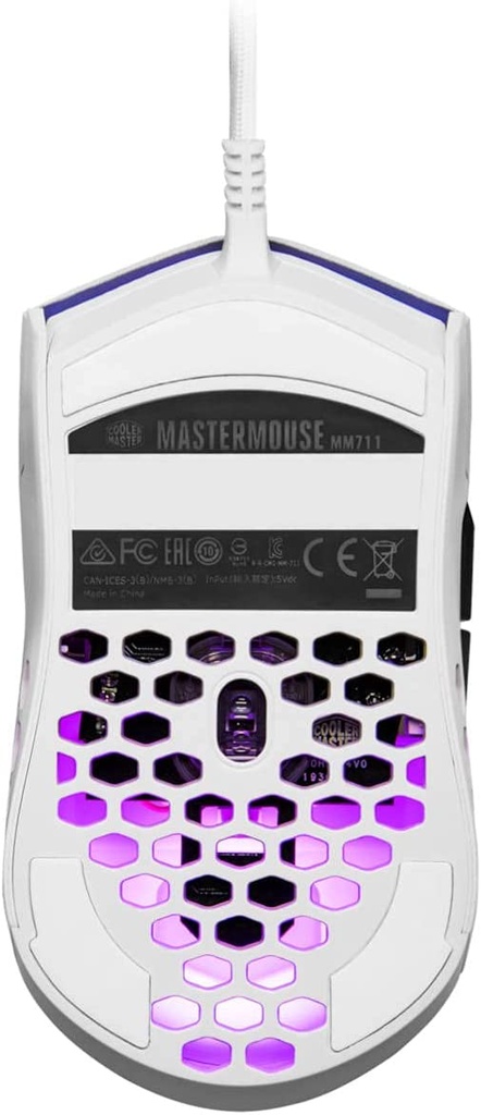 Cooler Master MM711 RGB Gaming Mouse - White Matte