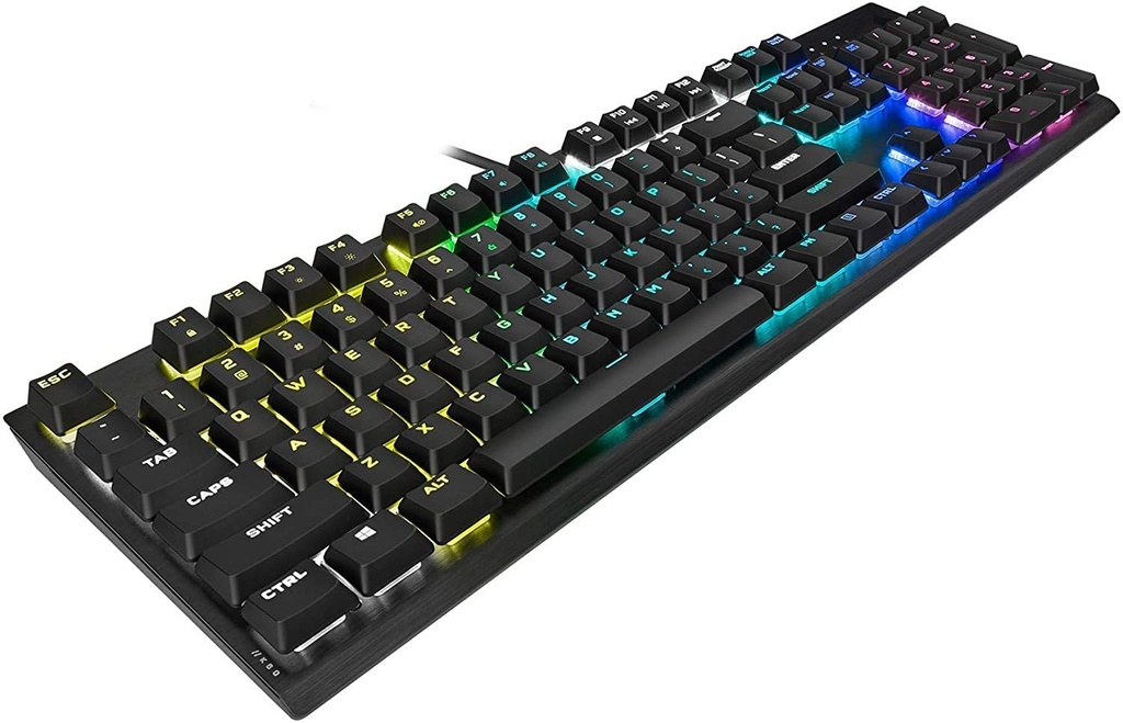Corsair K60 RGB Pro Low Profile Mechanical Gaming Keyboard - Cherry MX Low Profile Speed Mechanical Keyswitches