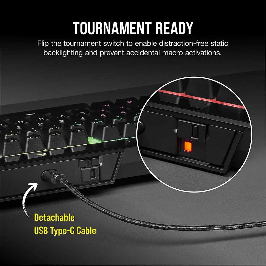 CORSAIR K70 RGB TKL | CHAMPION SERIES Tenkeyless Mechanical Gaming Keyboard | CHERRY MX SPEED