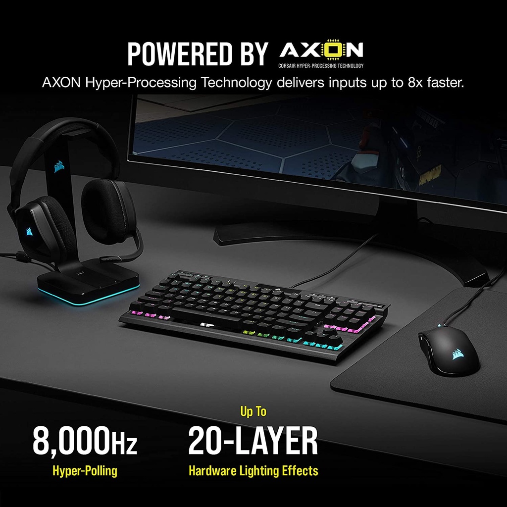 CORSAIR K70 RGB TKL | CHAMPION SERIES Tenkeyless Mechanical Gaming Keyboard | CHERRY MX SPEED