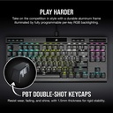 CORSAIR K70 RGB TKL | CHAMPION SERIES Tenkeyless Mechanical Gaming Keyboard | CHERRY MX SPEED