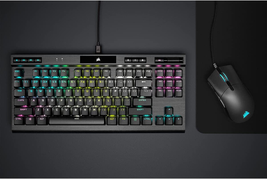 CORSAIR K70 RGB TKL | CHAMPION SERIES Tenkeyless Mechanical Gaming Keyboard | CHERRY MX SPEED