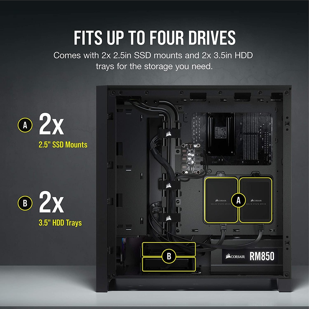 Corsair iCUE 4000X RGB Mid-Tower | Black
