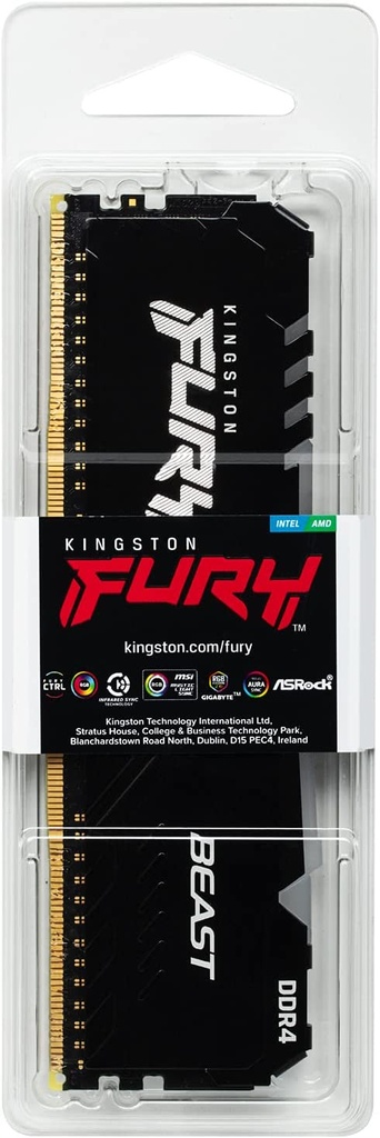 Kingston FURY Beast RGB 16GB (1x16GB) 3200MT/s DDR4 CL16