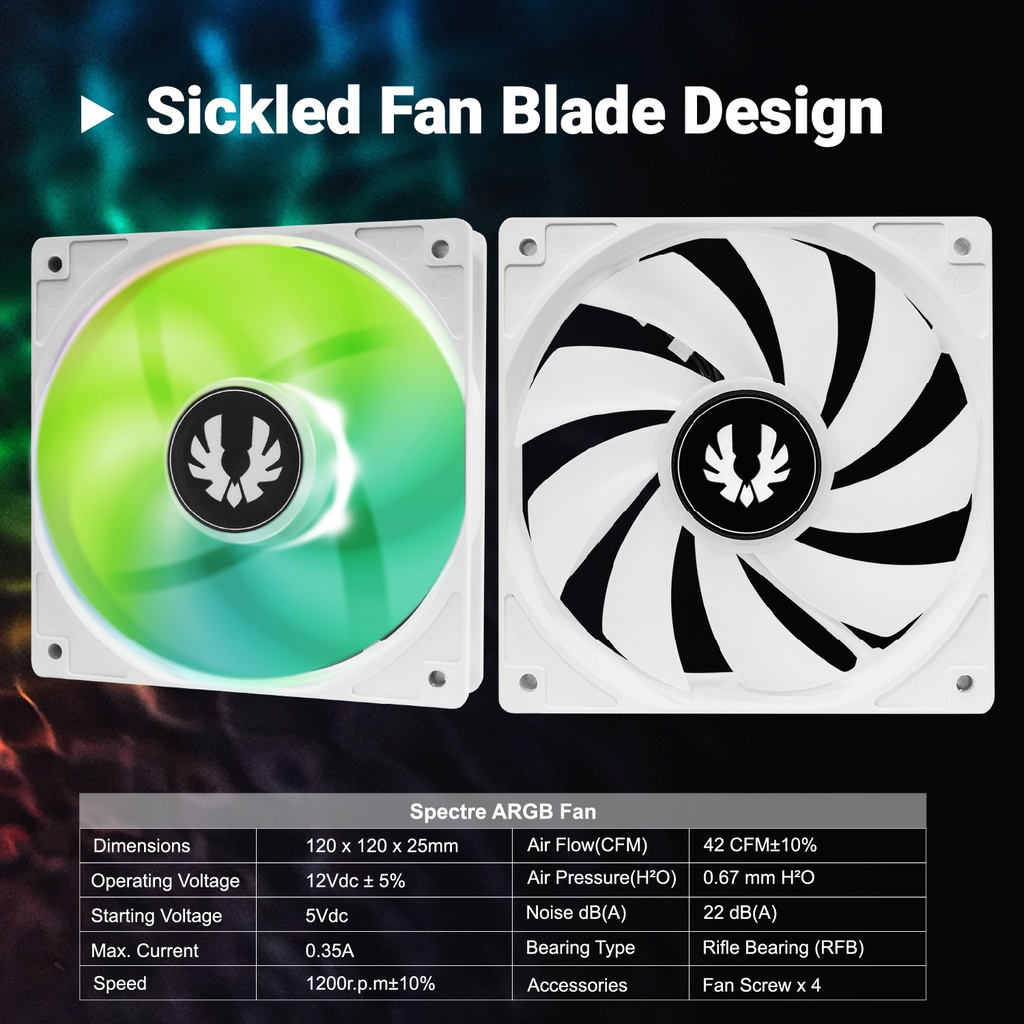 BITFENIX - ARGB Fans Kit 3x White