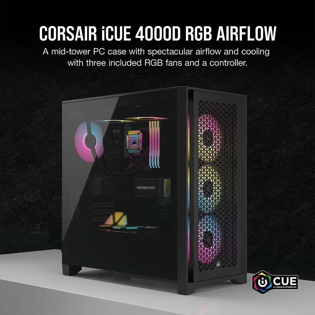 Corsair iCUE 4000D RGB Airflow | BLACK