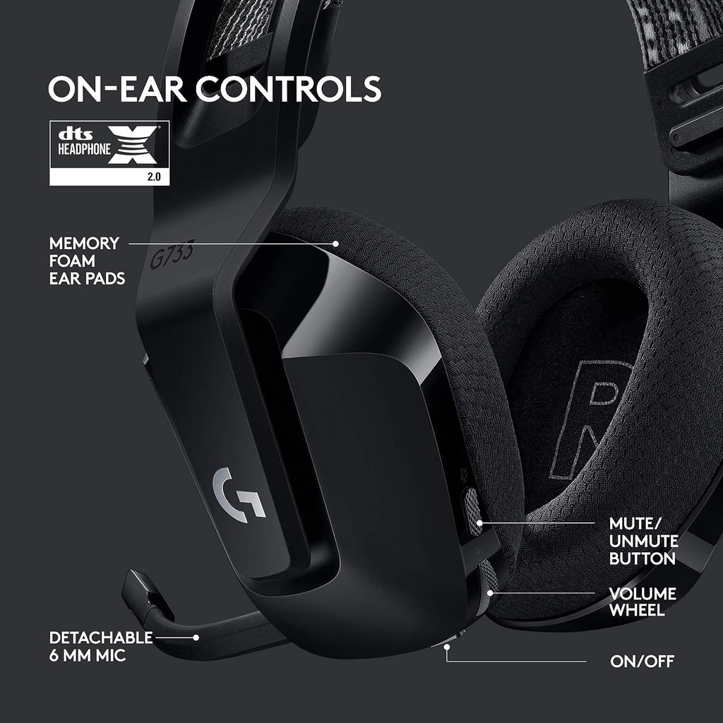 Logitech G733 Lightspeed Wireless | BLACK
