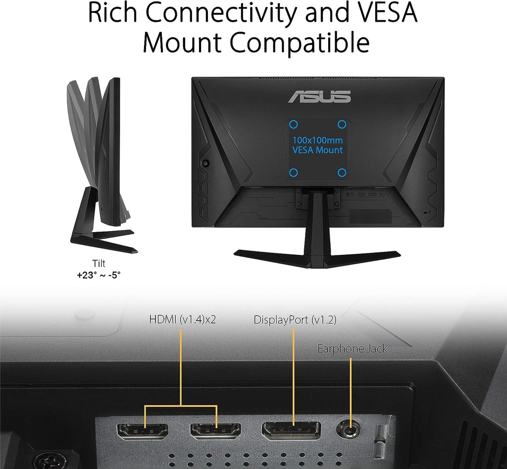 ASUS TUF Gaming 23.8” | 1080P Full HD | IPS | 165Hz | 1ms | 