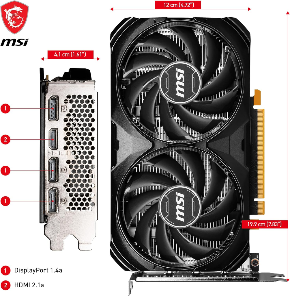 MSI GeForce RTX 4060 VENTUS 2X BLACK 8G OC