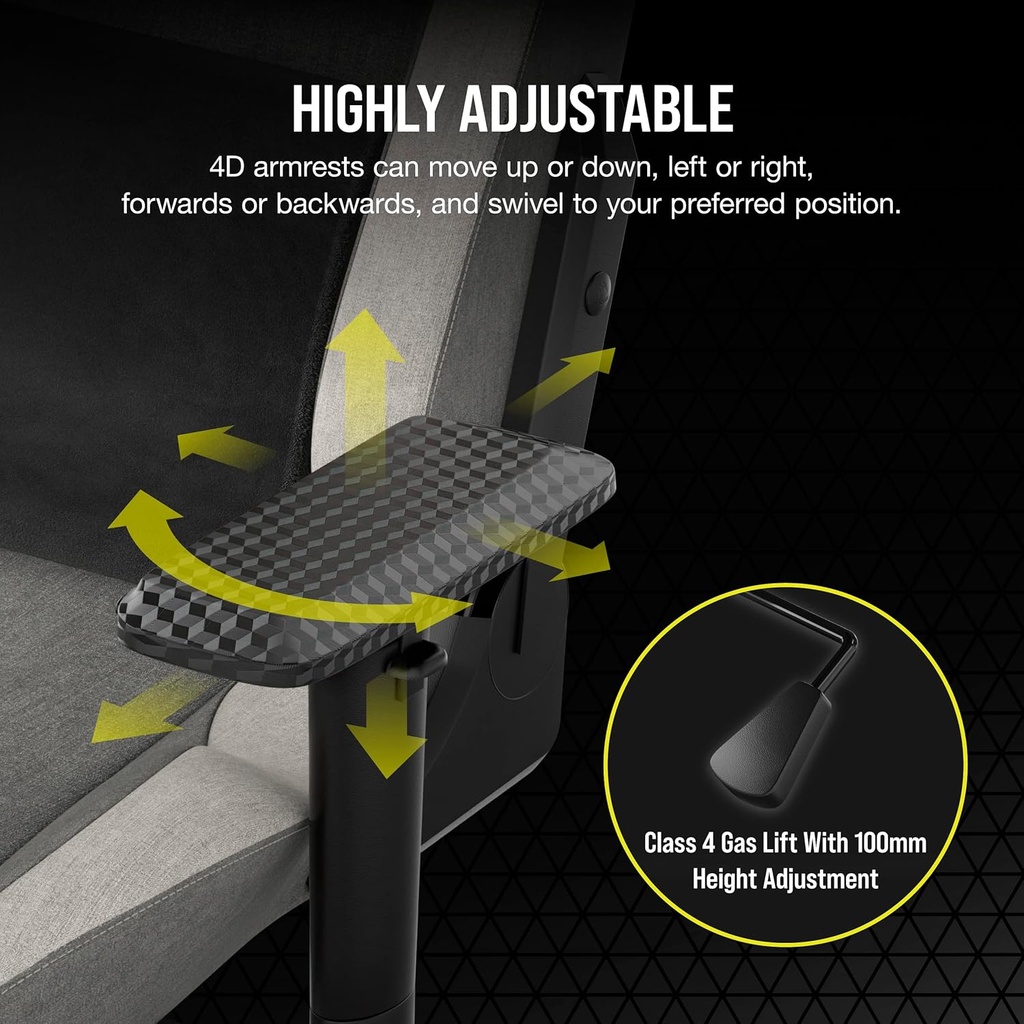 Corsair T3 RUSH Fabric | GRAY/WHITE