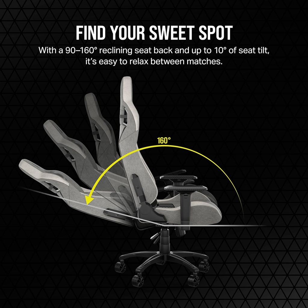 Corsair T3 RUSH Fabric | GRAY/WHITE