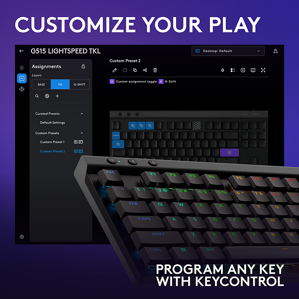 LOGITECH G515 LIGHTSPEED TKL | BLACK