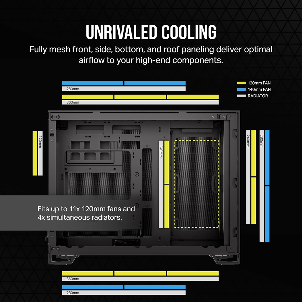 CORSAIR AIRFLOW 2500D | MICRO-ATX | BLACK