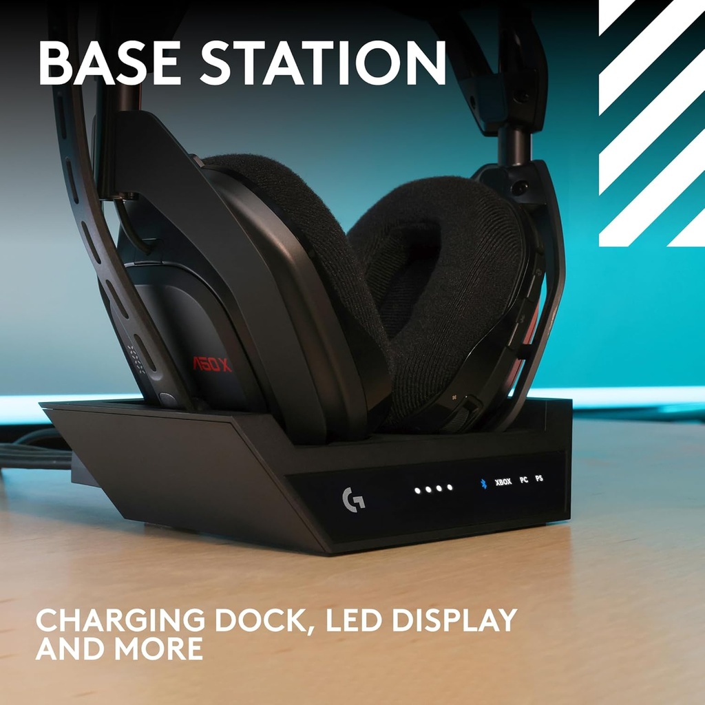  LOGITECH A50 X LIGHTSPEED WIRELESS + BASE STATION | BLACK