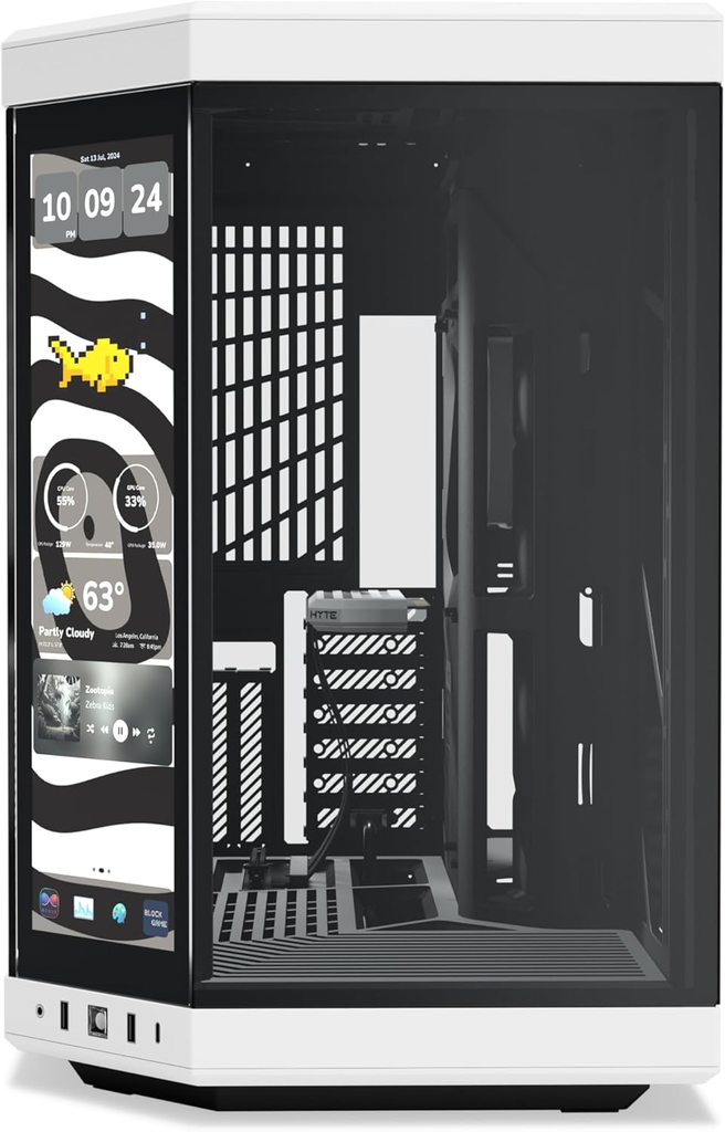 HYTE Y70 TOUCH INFINITE | LCD 14.5" GEN 2 | WHITE & BLACK