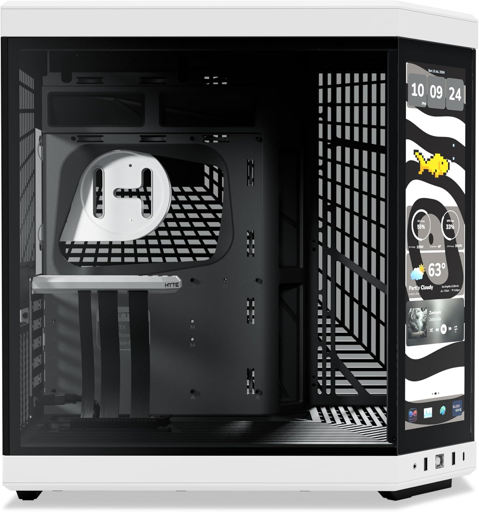 HYTE Y70 TOUCH INFINITE | LCD 14.5" GEN 2 | WHITE & BLACK
