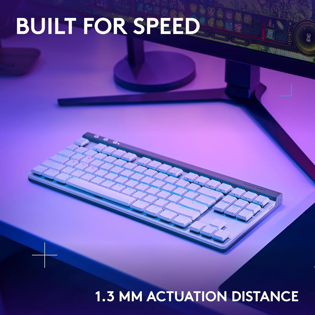LOGITECH G515 LIGHTSPEED TKL | Tactile Brown Switch | WHITE