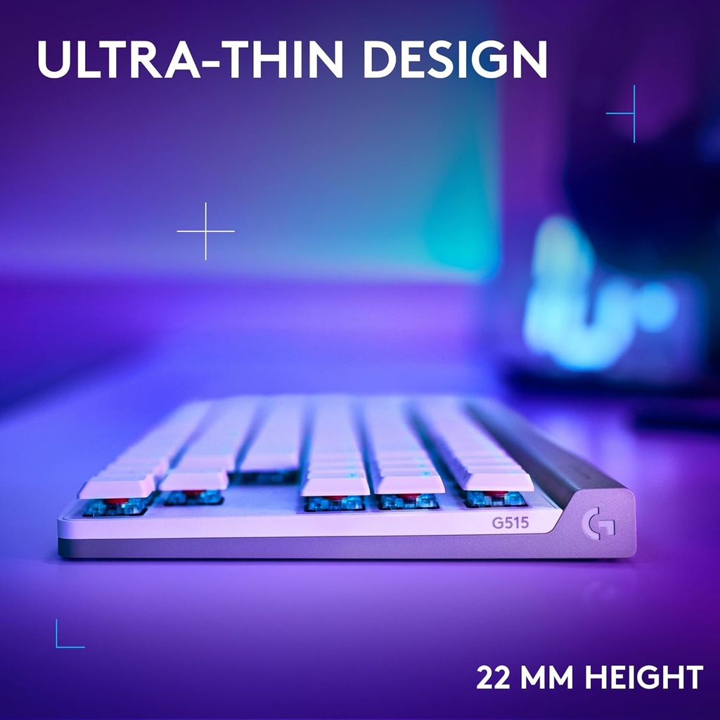 LOGITECH G515 LIGHTSPEED TKL | Tactile Brown Switch | WHITE