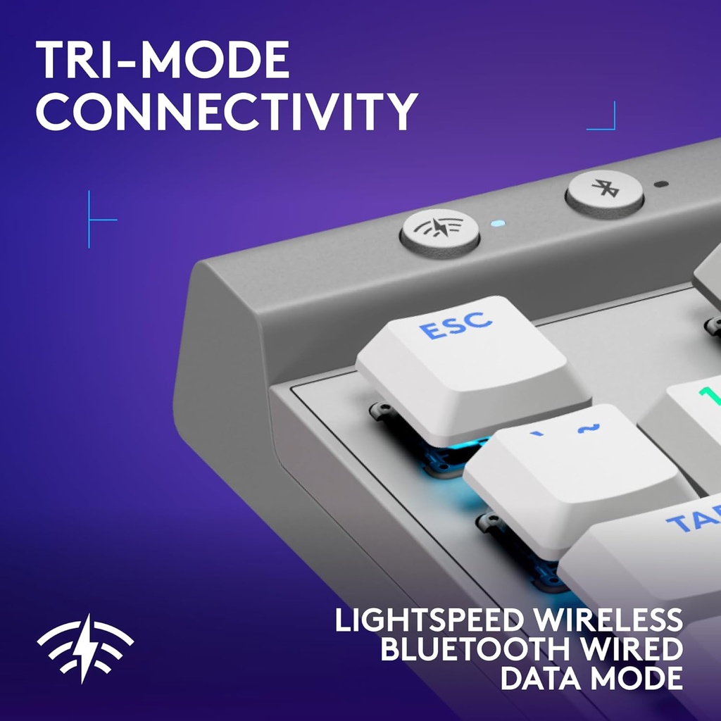 LOGITECH G515 LIGHTSPEED TKL | Tactile Brown Switch | WHITE