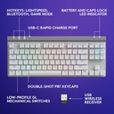 LOGITECH G515 LIGHTSPEED TKL | Tactile Brown Switch | WHITE
