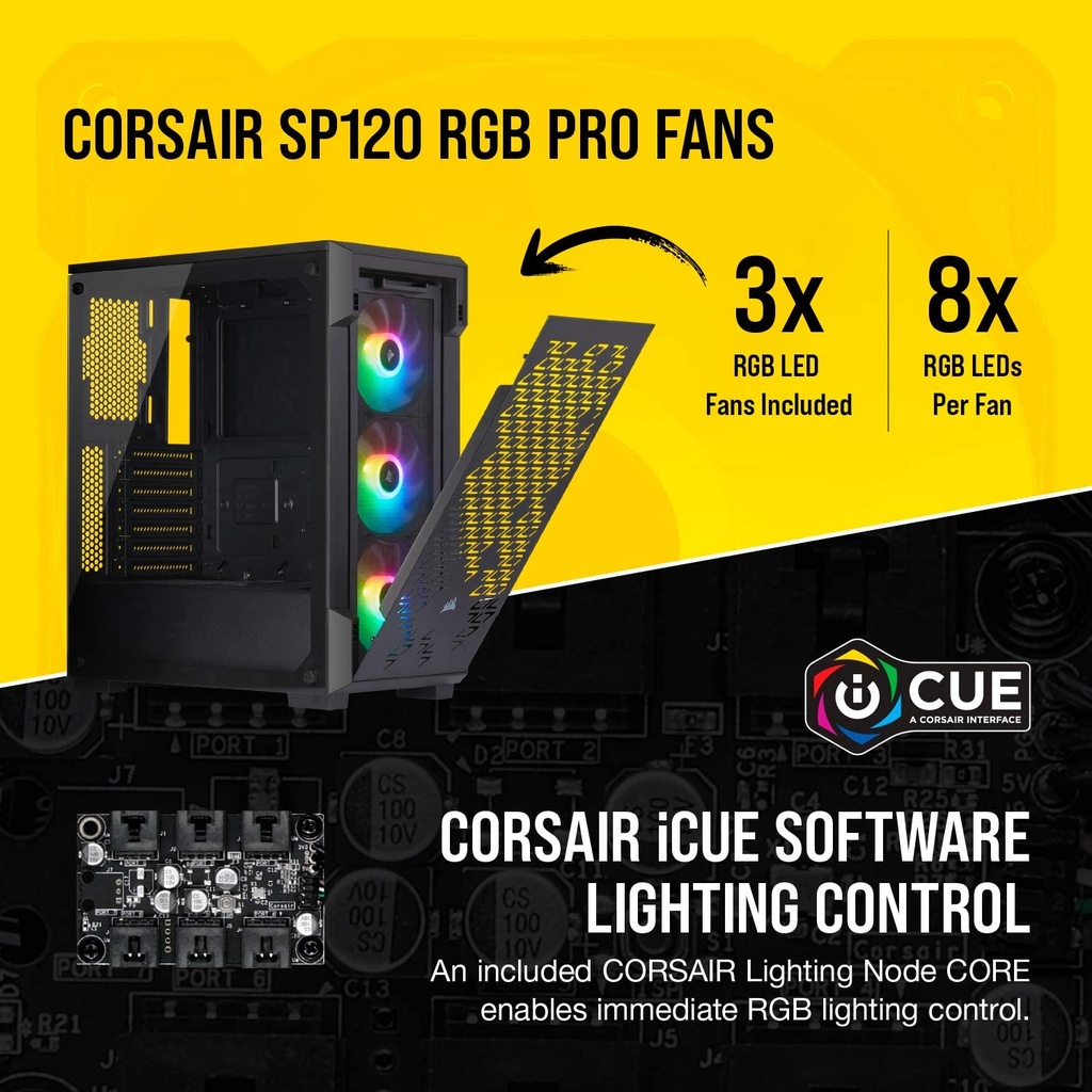 Corsair iCUE 220T RGB Airflow Mid-Tower - Black (CC-9011173-WW)