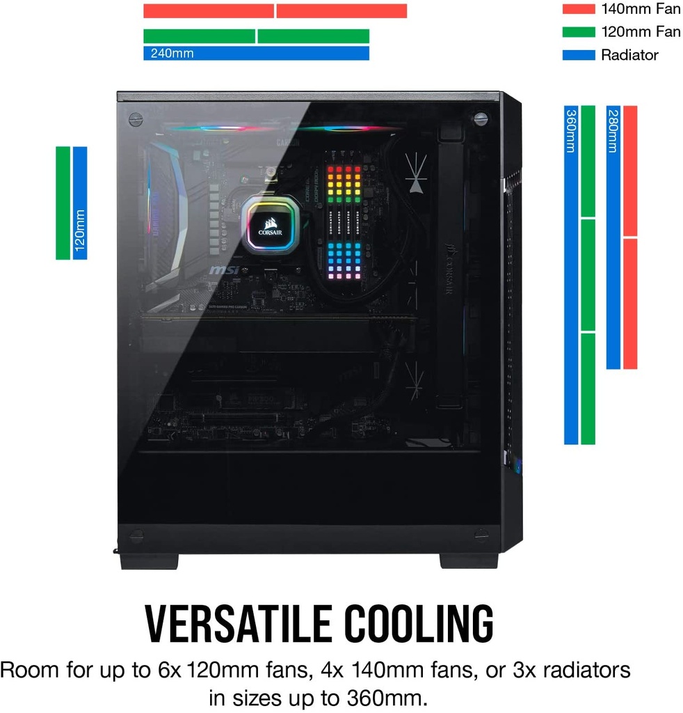 Corsair iCUE 220T RGB Airflow Mid-Tower - Black (CC-9011173-WW)