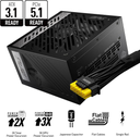 MSI MPG A850G | PCIE 5.1 & ATX 3.1 | Full Modular | 80+ Gold | 850W | ATX