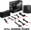 MSI MPG A1000G | PCIE 5.1 & ATX 3.1 | Full Modular | 80+ Gold | 1000W | ATX
