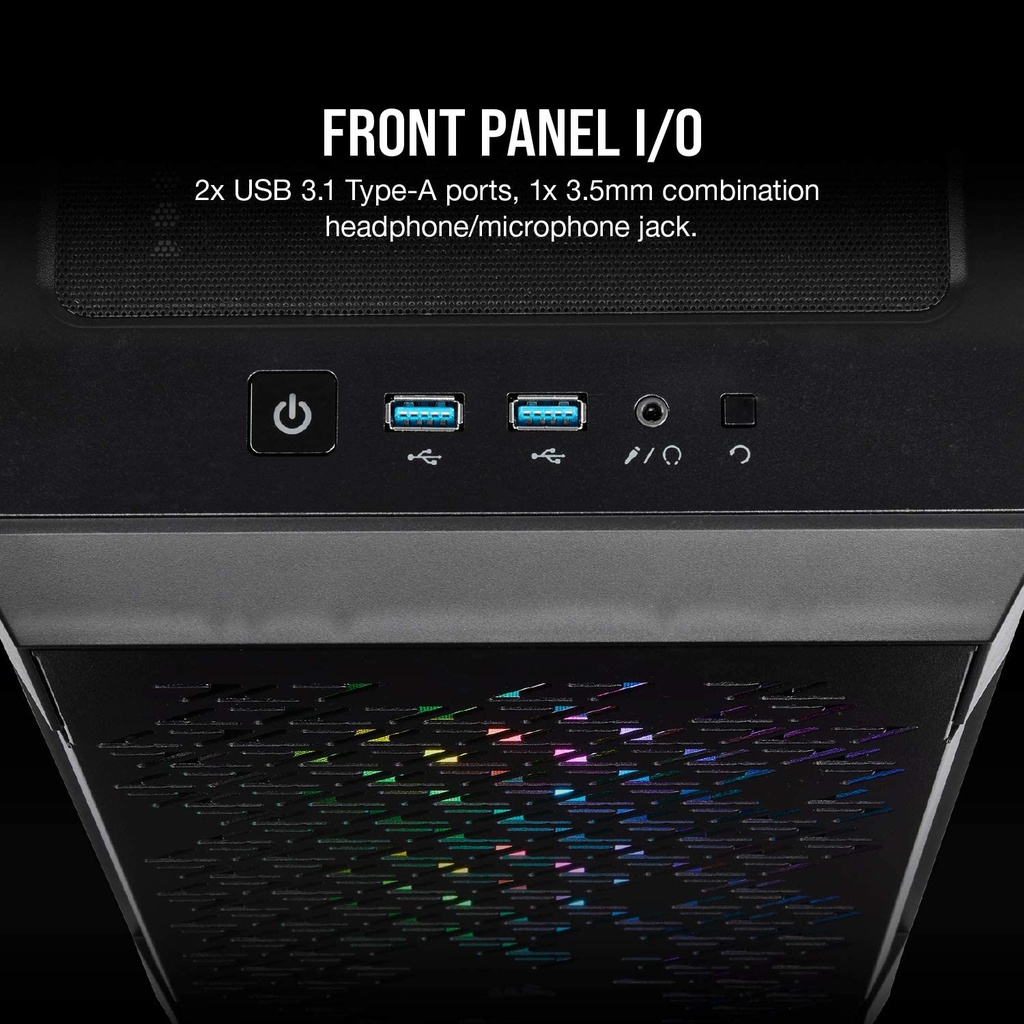 Corsair iCUE 220T RGB Airflow Mid-Tower - Black (CC-9011173-WW)