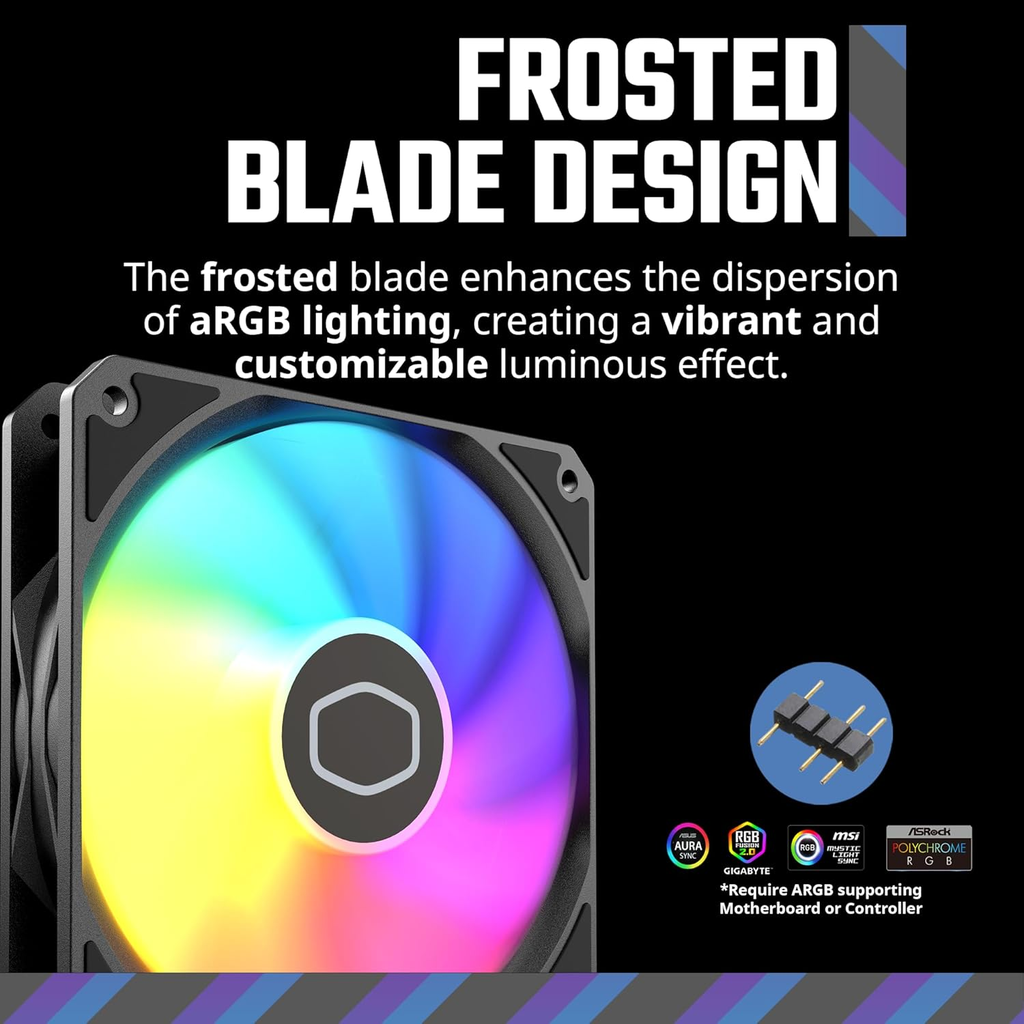 Cooler Master MF120 Lite | 3-Pack Fan | 120mm | ARGB 