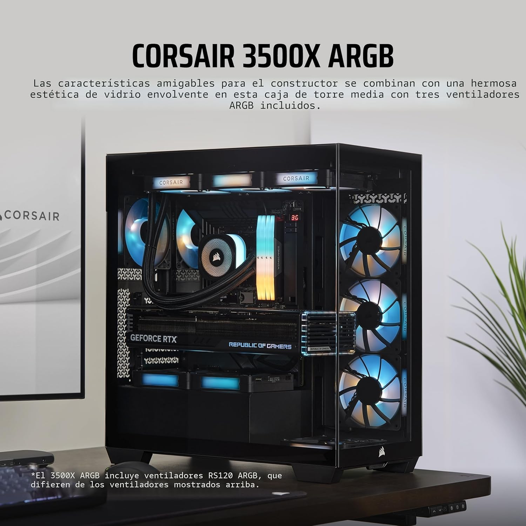 CORSAIR 3500X | ARGB | MID TOWER | BLACK