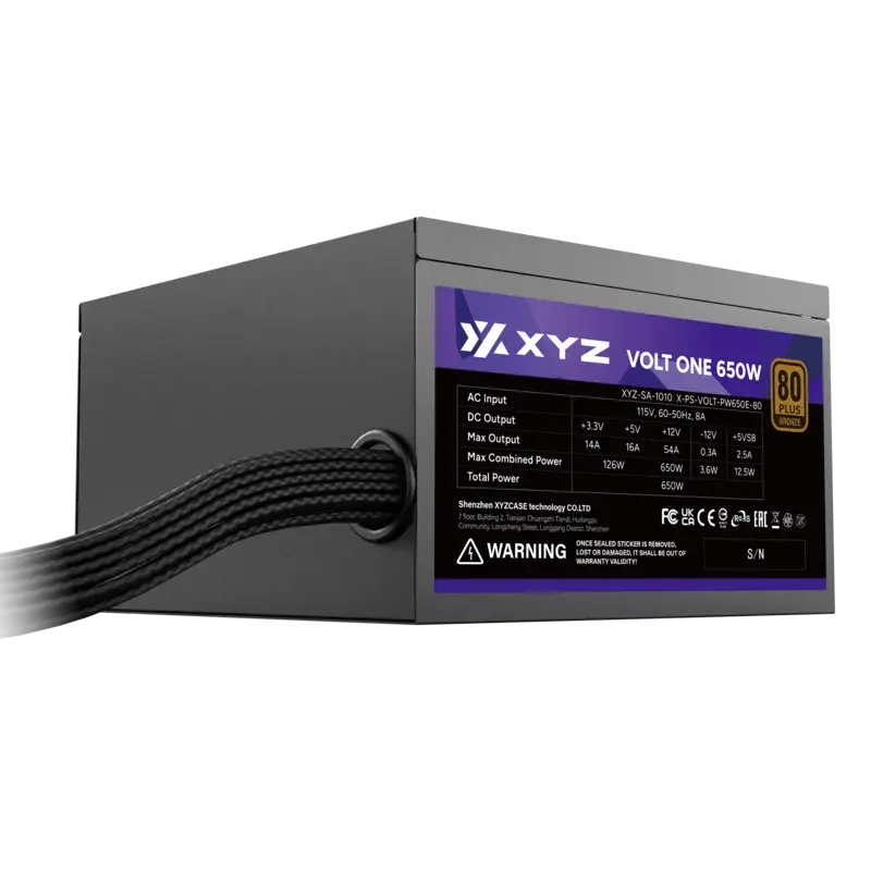 XYZ VOLT ONE 650W 80+ BRONCE