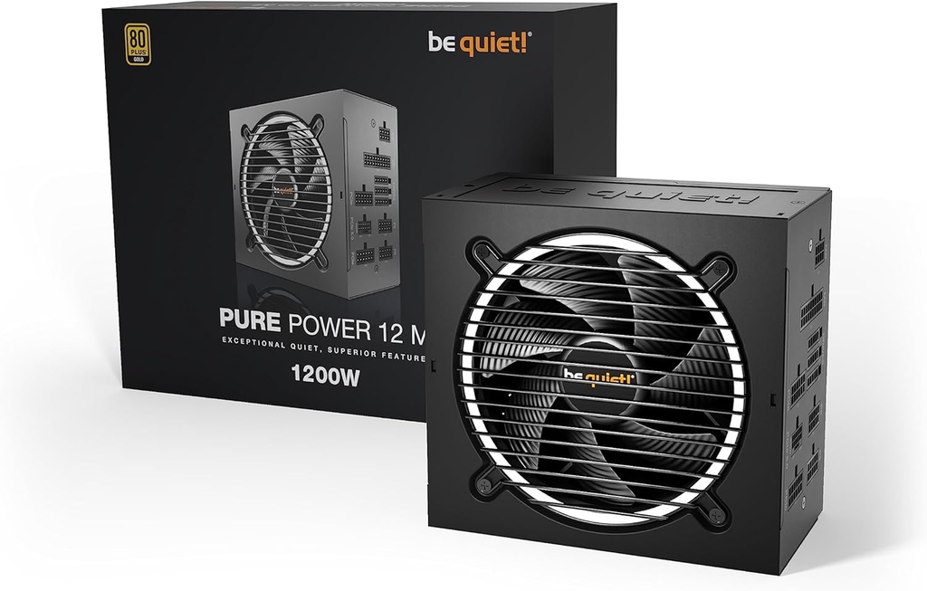 be quiet! BN513 | Pure Performance Power 12 M 1200W Modular | 80 Plus Gold | ATX 3.0 | 