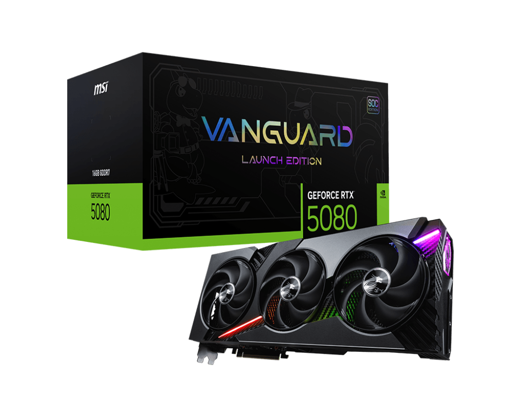 MSI GEFORCE RTX 5080 16G VANGUARD SOC LAUNCH ED 