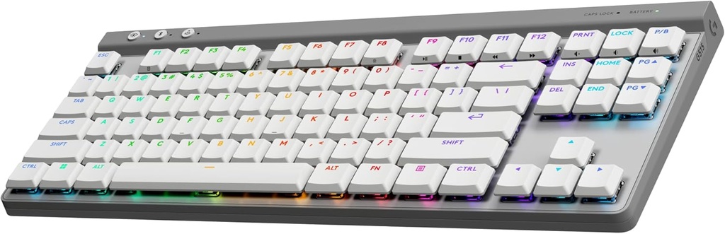 LOGITECH G515 LIGHTSPEED TKL | Tactile Brown Switch | WHITE