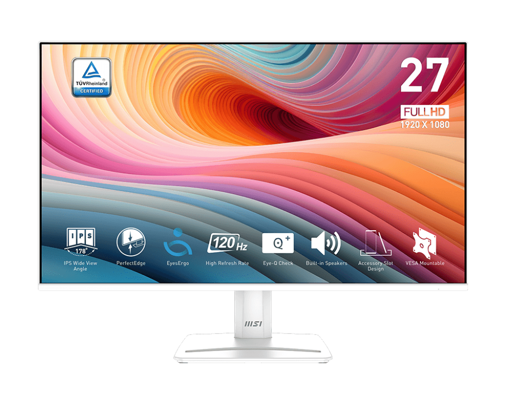 MSI PRO MP275W E2 | 27" | IPS | 120 Hz | 1920x1080 (FHD) | WHITE