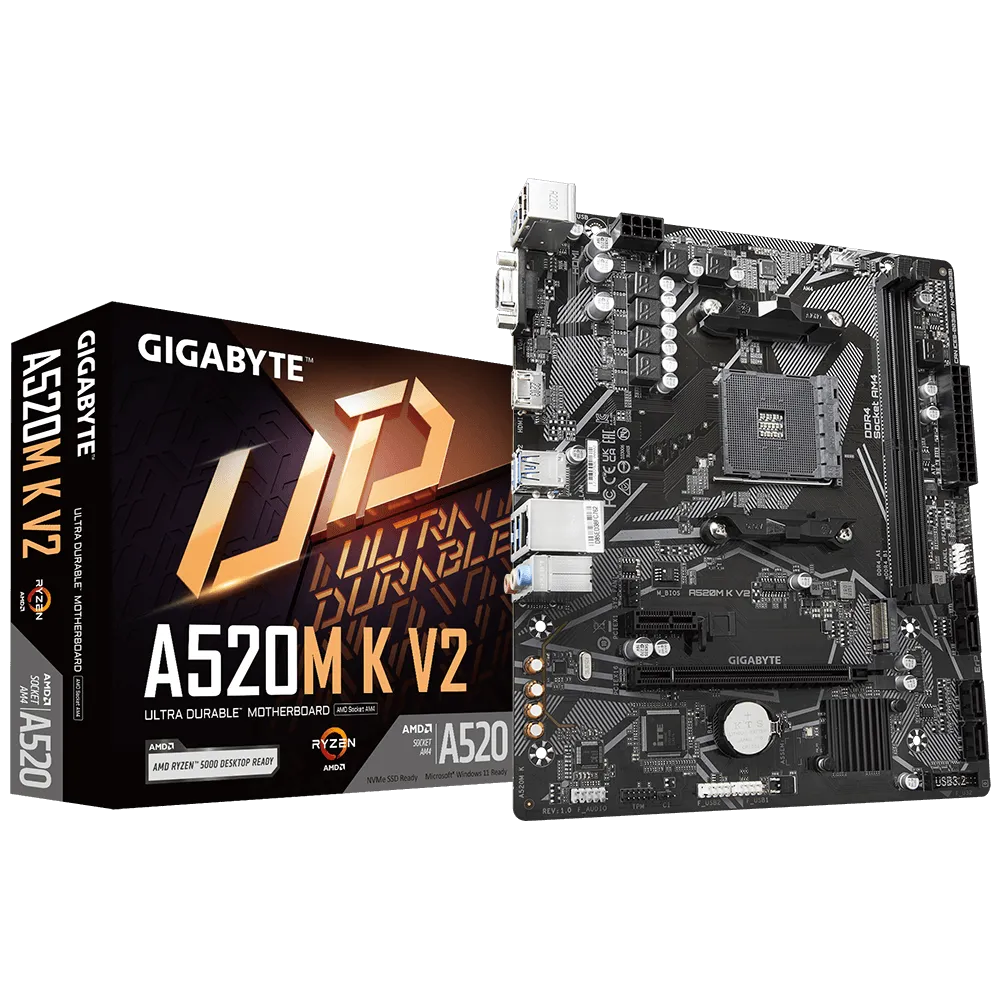 GIGABYTE A520M K V2 D | AM4 | MICRO-ATX | DDR4