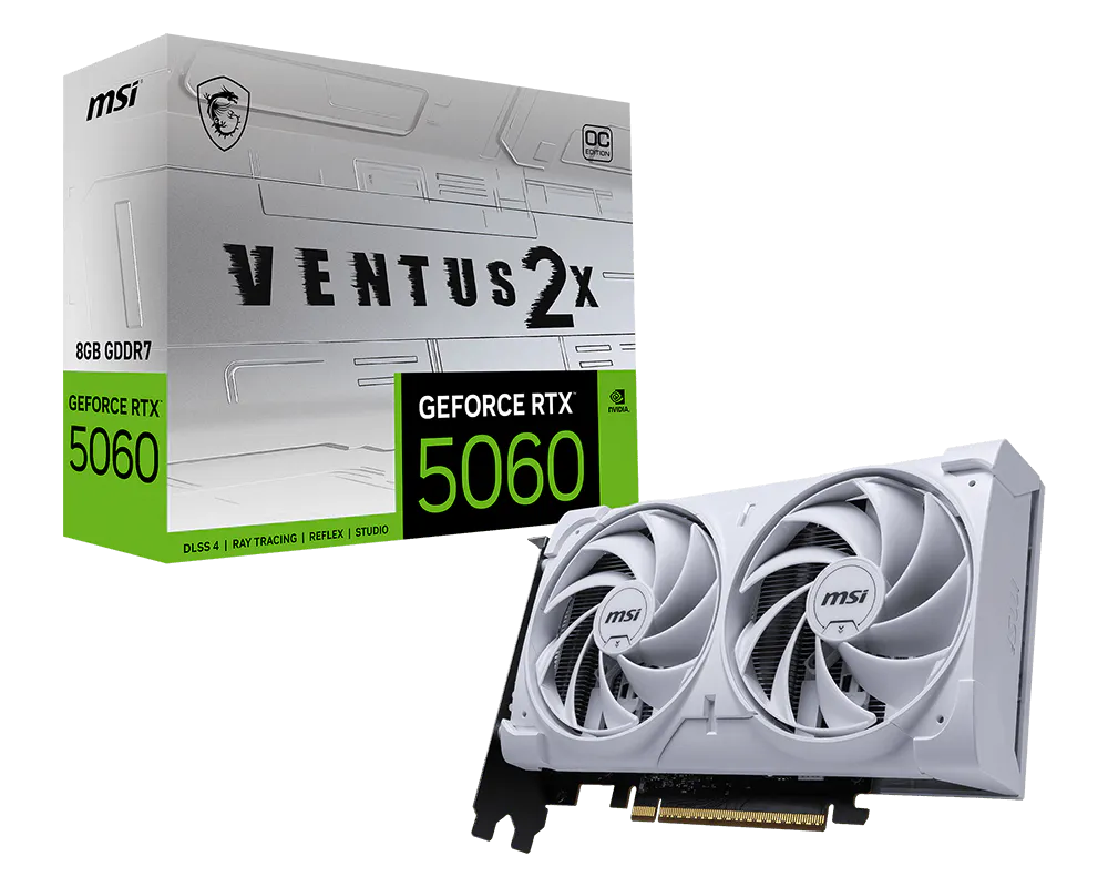 MSI GeForce RTX 5060 8G VENTUS 2X OC | WHITE