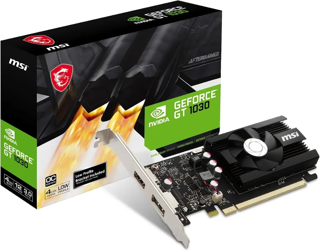 MSI GeForce GT 1030 4GB GDDR4 PCI Express 3.0