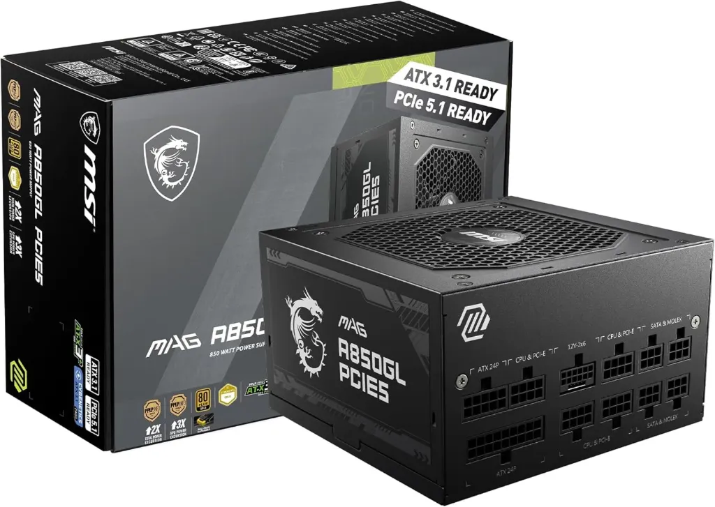 MSI MAG A850GL PCIE5 | Fully Modular | 750W | 80+ Gold