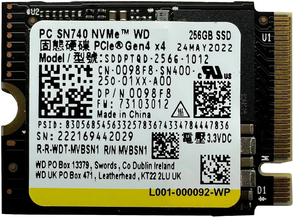[MKTPLACE] WD SN740 256GB SSD M.2 2230 30mm NVMe PCIe 4.0