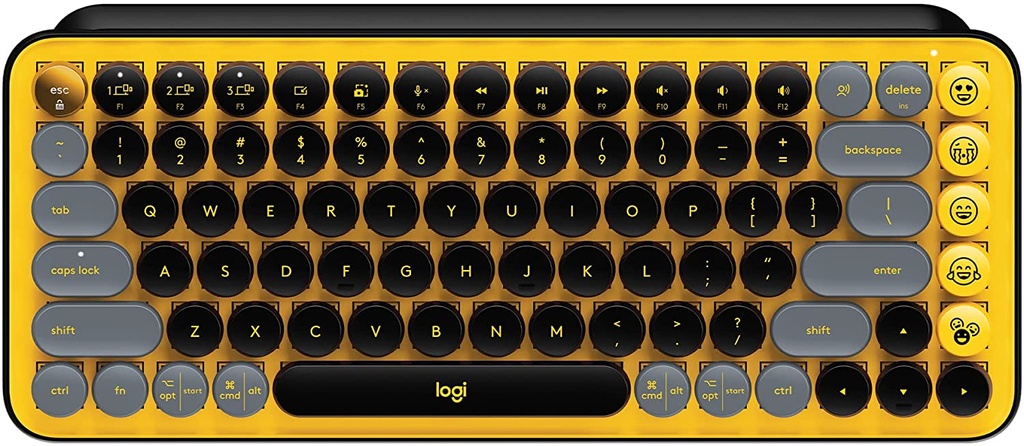 [920-010713] Logitech POP Keys Mechanical Wireless Keyboard  BLAST YELLOW